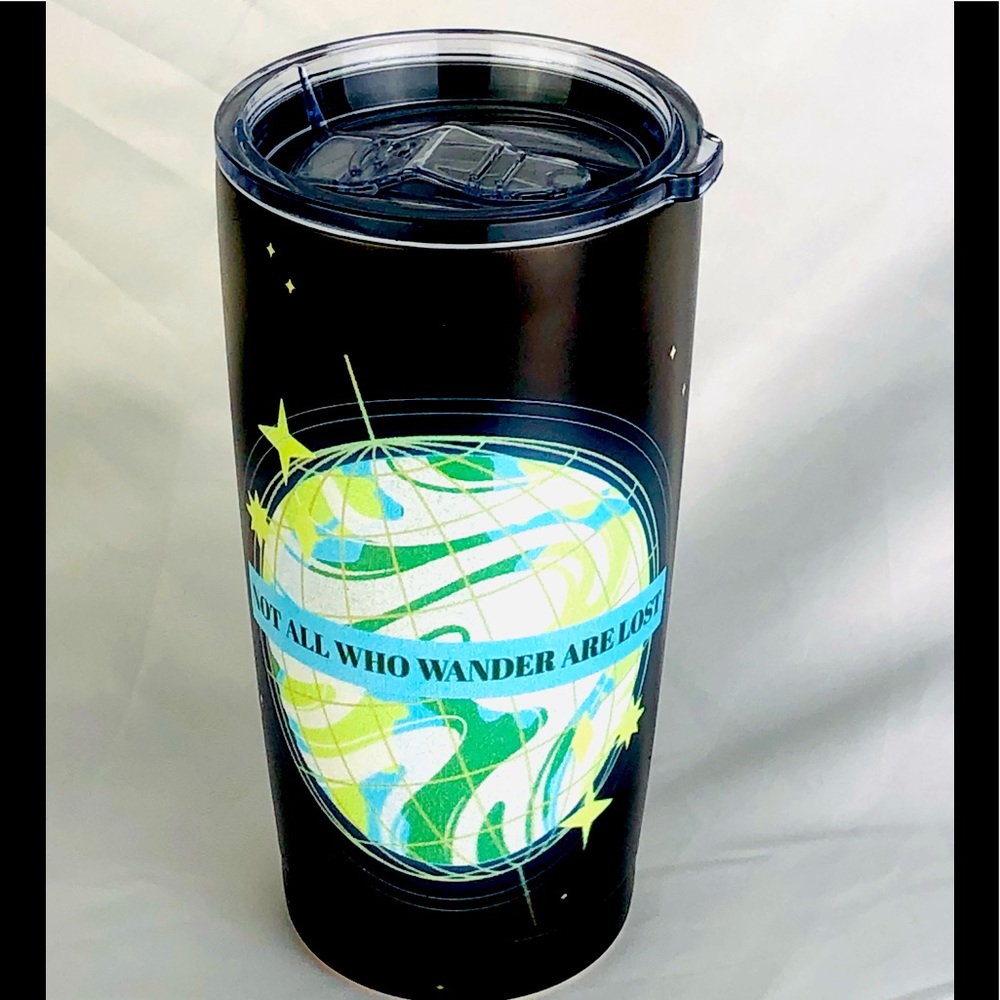 Travel mug Stainless Steel Tumbler Not all who wander are lost